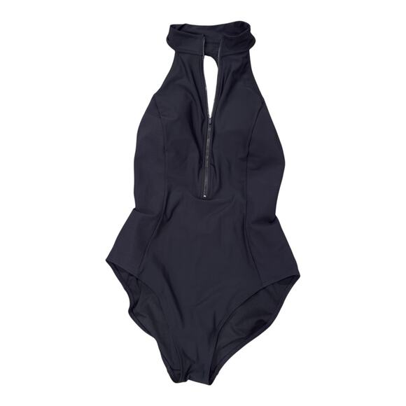 Athleta Bonaire Zip Front One-Piece Swimsuit Size Large - Picture 4 of 10